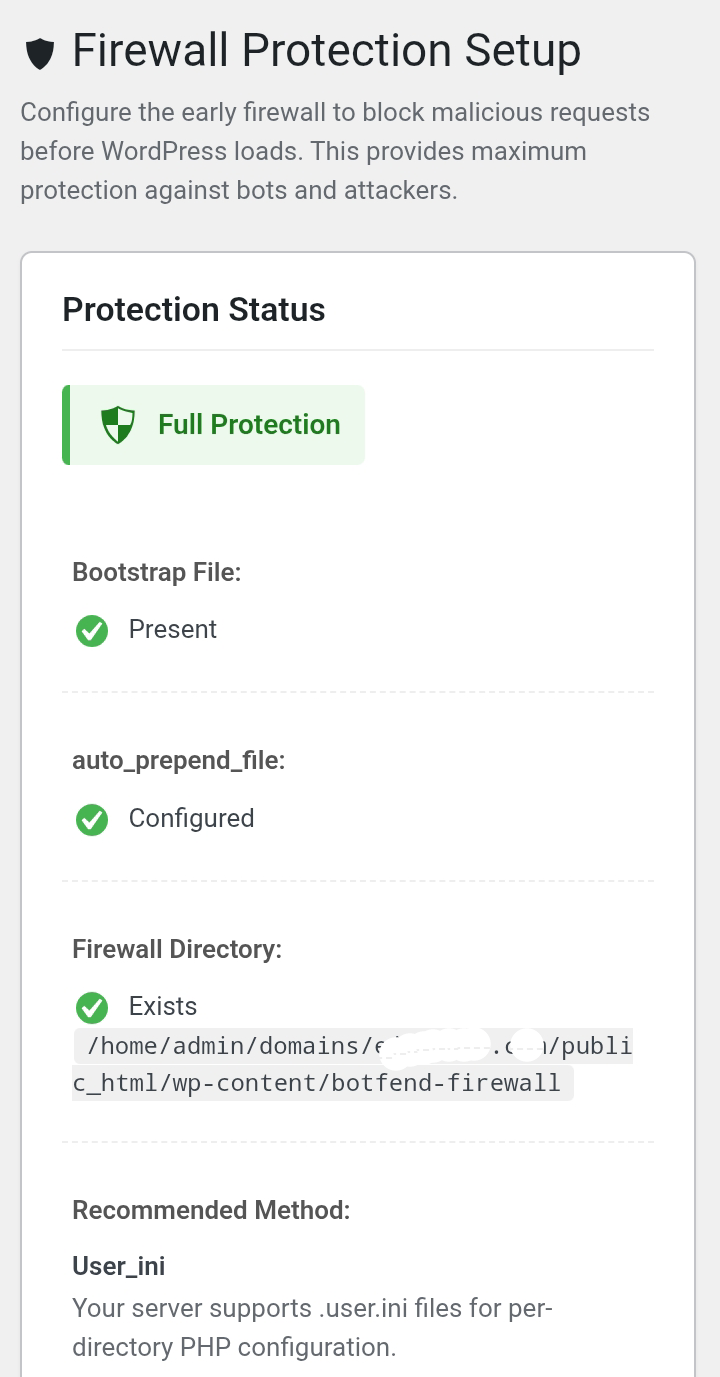 BotFend Pro dashboard screenshot