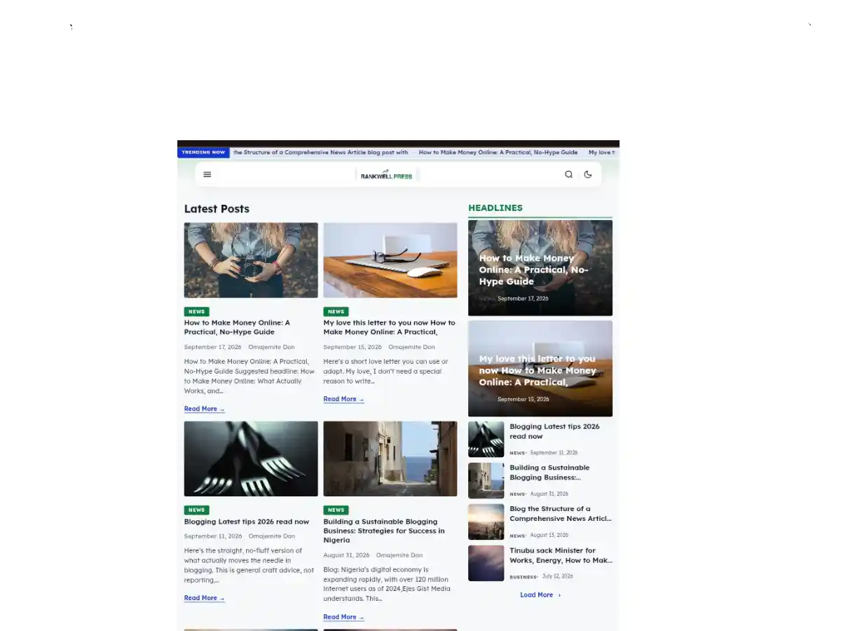 Rankwell Press Theme screenshot