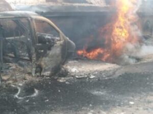 BREAKING: Two Burnt In Anambra Road Mishap