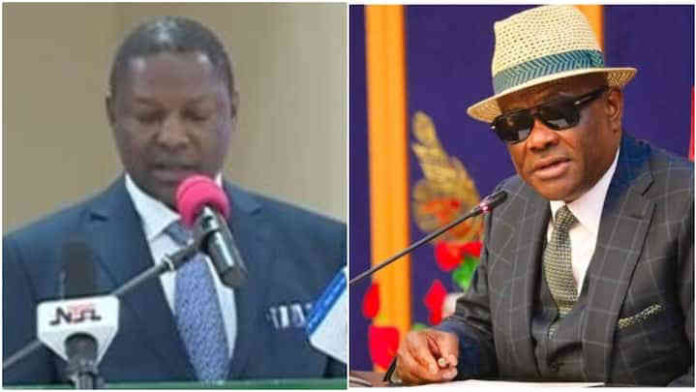 Abubakar Malami and Nyesom Wike Abubakar Malami and Nyesom Wike