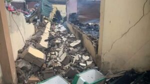 BREAKING: Hoodlums Set INEC Office On Fire in Abeokuta