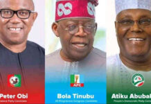 Breaking: Tinubu files suit to restrain LP, PDP moves Peter Obi, Bola Tinubu, Atiku Abubakar