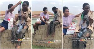 “We Swore To Ourselves” — Nigerian Lady Takes Food To See Her Mad Boyfriend