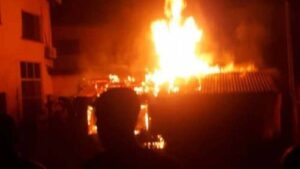 Again, another Market Guts Fire in Lagos, Goods worth Millions torched down in Olowu
