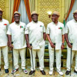 G5 Governors Nyesom Wike, Samuel Ortom, Okezie Ikpeazu, Ifeanyi Ugwuanyi, Seyi Makinde