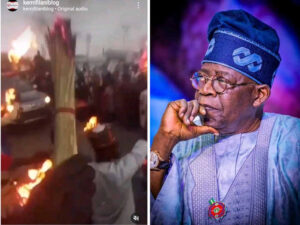Bola Tinubu Disgraced During APC Campaign in Northern State As Supporters Burn Their Brooms