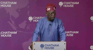 Moment Tinubu Couldn’t Answer Questions, Beckon on El-Rufai, Edun to Help him Talk on how his Govt would handle Security and Economy at Chatham House lecture