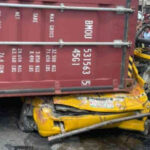 Container falls off truck in Lagos, crushes 9 persons to death