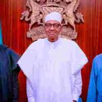kashim shettima, President Muhammadu Buhari and Bola Tinubu