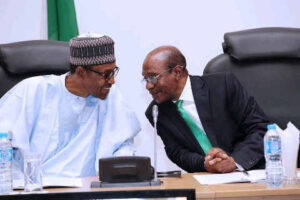 JUST IN: Buhari, Godwin Emefiele in closed-door meeting in Aso Rock Villa hours after Supreme Court ruling on CBN Naira Swap policy