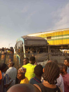 Train crushes govt staff bus in Lagos 