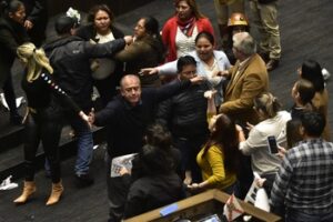Chaos In Bolivian Parliament As 20 Women Exchange Punches