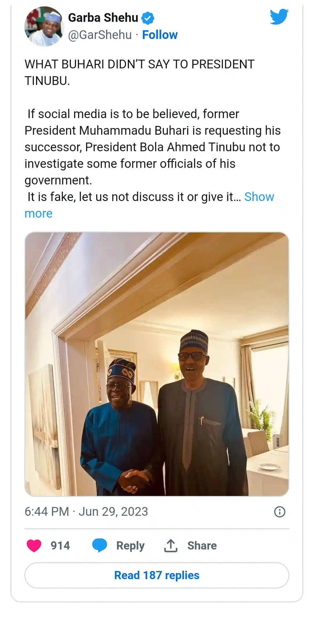 Image showing Buhari and Tinubu