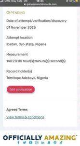 Ibadan Chef , Temitope Adebayo, Announces Plans To Undertake 140-hours Cook-a-thon