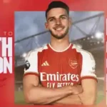 Declan Rice completes transfer to Arsenal