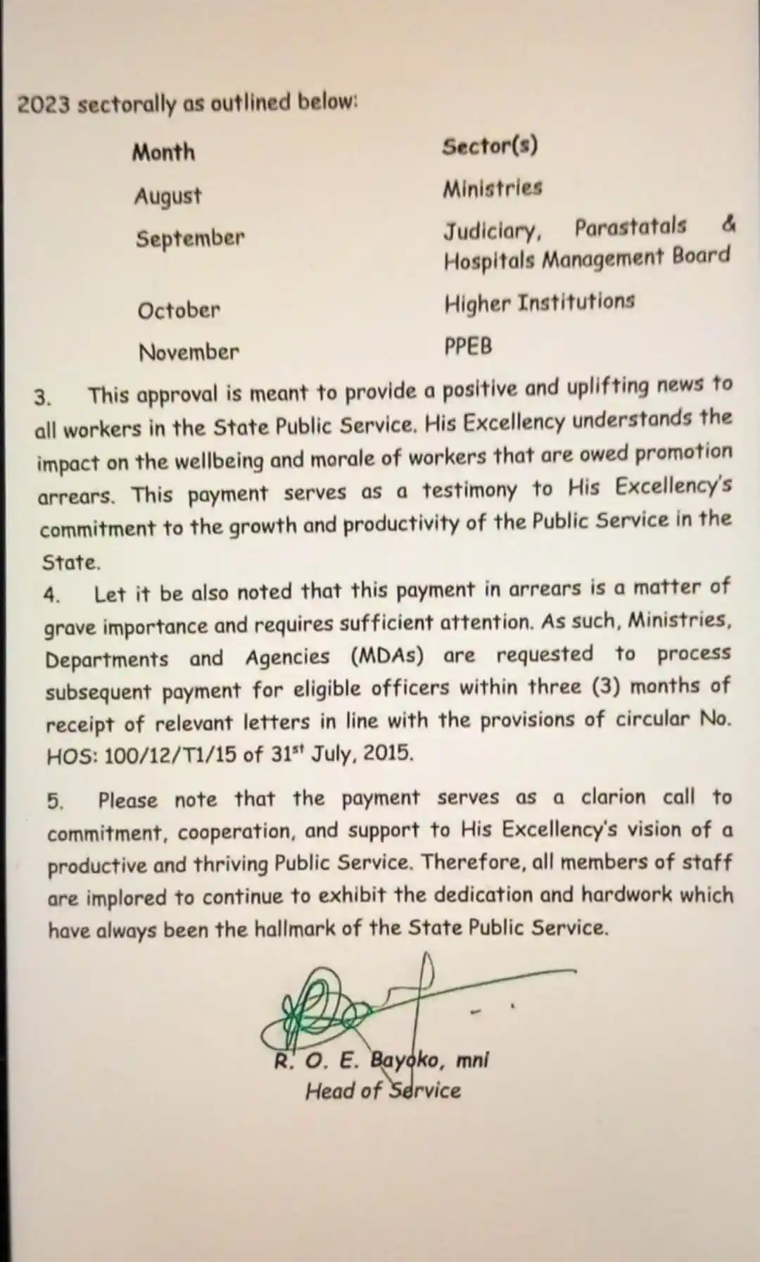 Governor Sheriff Oborevwori Approves Payment of Arrears for Civil Servants