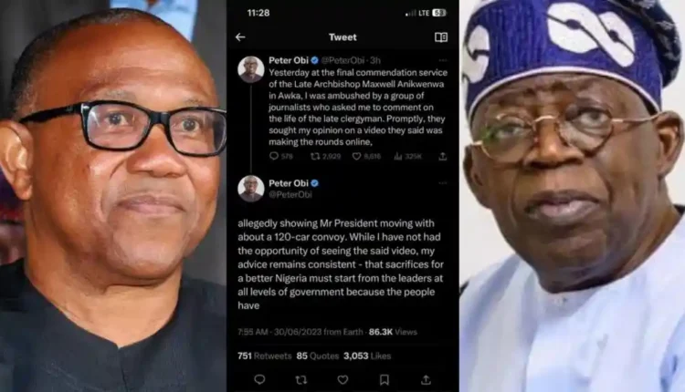 Outrage on Twitter as Obi deletes tweet addressing Tinubu as president