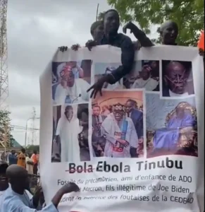 Viral Video: Niger Republic Citizens Rain Curses on Bola Tinubu, Calling Him the Illegitimate President