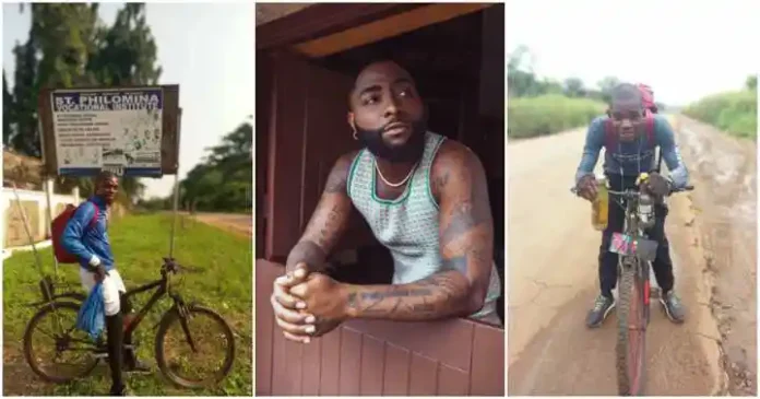 Why I Rejected Davido's Monetary Offer on Twitter": Man on Bicycle from Benue to Lagos Opens Up