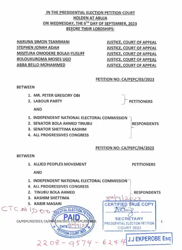 Download Judgment of the Presidential Election Petition Court