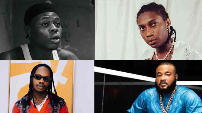 Mohbad, Bella Shmurda, Naira Marley and Sam Larry