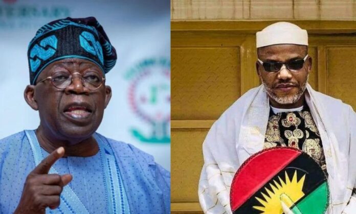 President Tinubu and Nnamdi Kanu