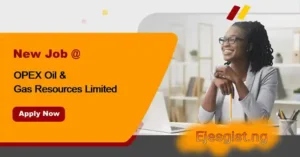 Opex Oil and Gas Resources Limited Job Vacancies (3 Positions)