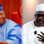 Senate Ali Ndume and Senate President Godswill Akpabio