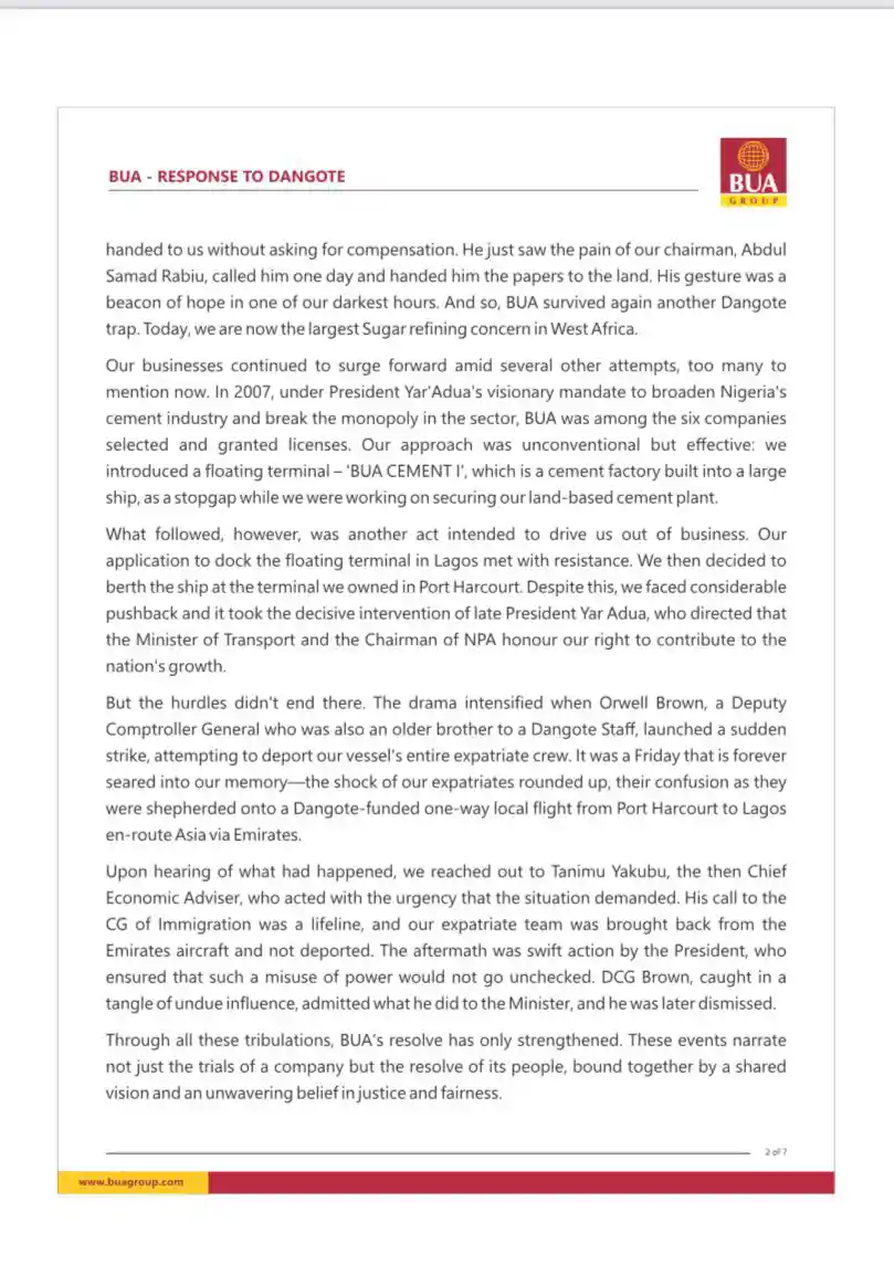 Blame no one but Yourself” – BUA replies Dangote