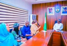 FG Plans Almajiris’ Headcount, Inclusion in School Feeding Programme Nasarawa state Governor receiving the SSA abd her team today.