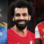 Osimehen, Salah and Partey.