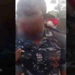 Youths beat up, parade policeman for snatching election materials (Video)