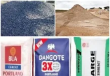 Cost of Sharp Sand, Granite Stones, Cement in Sapele, Effurun, Warri, Ughelli 2024 "Cost of Sand, Granite Stones, and Cement in Sapele, Effurun, Warri, Ughelli"