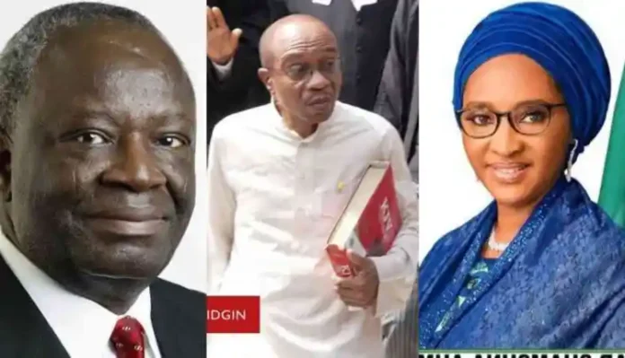 Ibrahim-Gambari-Godwin-Emefiele-Zainab-Ahmed- How Buhari’s Chief of Staff, Finance Minister and Emefiele looted Over N17.3 trillion