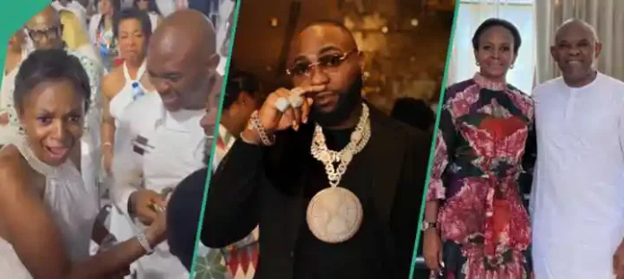 Watch the Moment: Tony Elumelu’s Wife's Priceless Reaction to Davido’s N577m Diamond Necklace Sparks Wide Attention.