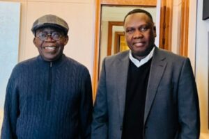 Atikus Ex-Spokesman Bwala Meets Tinubu In Paris (Photo)