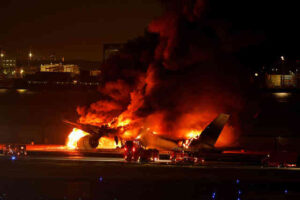 Tragedy Strikes as Plane Erupts in Flames After Collision at Airport