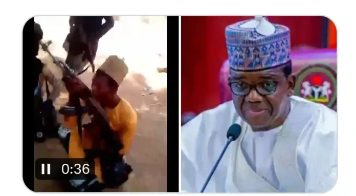 Jubilant Fulani bandits hailing Tinubu's Minister of Defense, Bello Matawalle