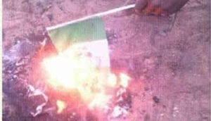 Northern Youths Burn Nigerian Flag, Decry Economic Hardship Under Tinubu’s Leadership