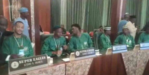 President Tinubu Hosts Super Eagles In Aso Villa, Awards Players, Coaches National Honours