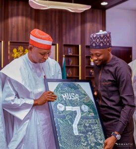 Super Eagles Vice-Captain, Musa Visits Kano Governor, Yusuf