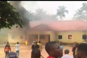 Panic as Hoodlums attack council HQs, burn police station in Anambra