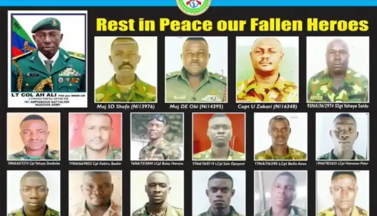 Nigerian Army releases names, photos of 17 soldiers killed in Delta