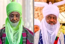 Big win for the dethroned Emir of Kano, Aminu Ado Bayero, as court delivers landmark ruling From right: Dethroned Emir of Kano, Aminu Bayero and Reinstalled Emir of Kano Sanusi