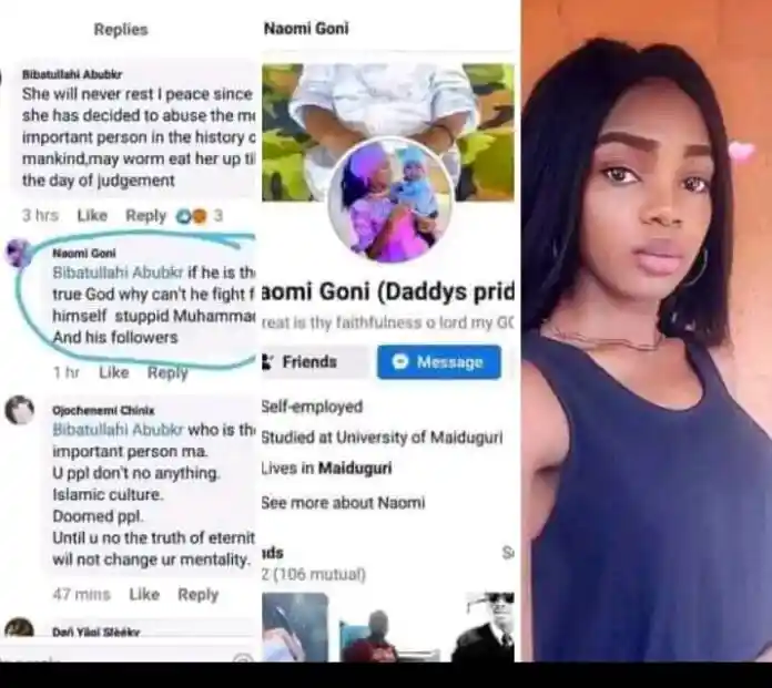 What Naomi Goni said about Prophet Mohammed that triggered protest in Borno