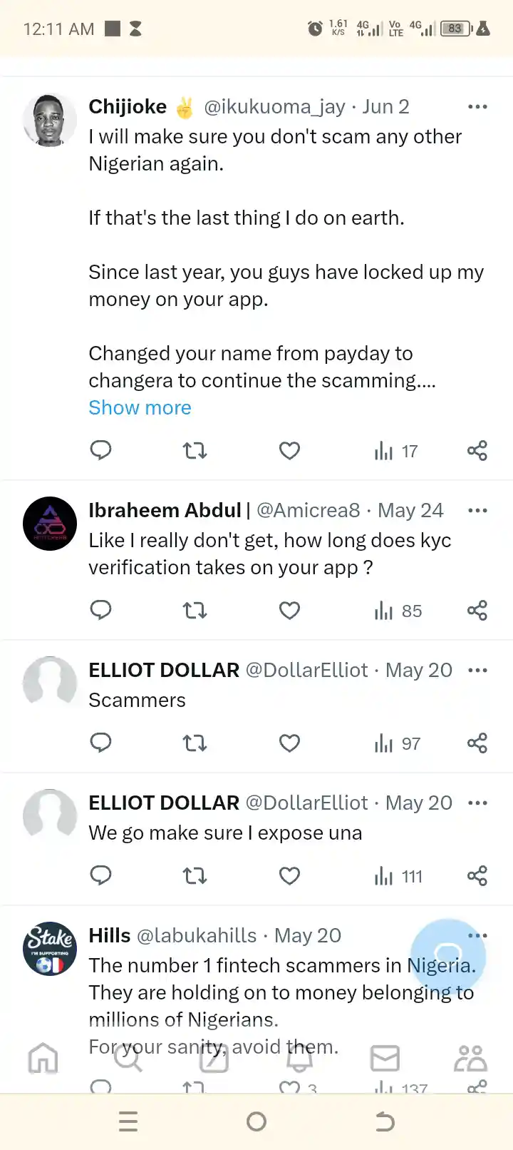 Payday and Changera victims