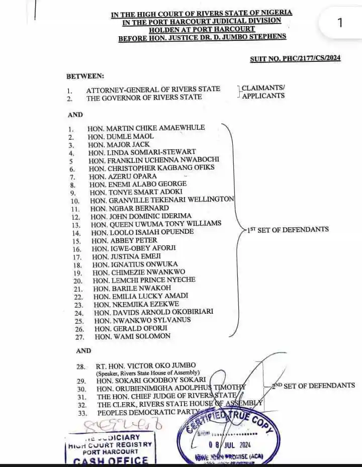 Breaking: Court Bars Chief Judge, Assembly Clerk from Engaging with Pro-Wike Lawmakers