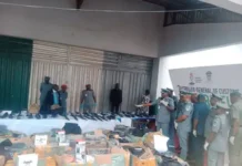BREAKING: Customs Seize N270 Million Worth of Weapons at Lagos Airport