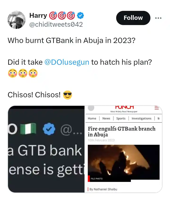 Tinubu's Media Aide Accused of Burning GTB Bank After Threats Surface Online