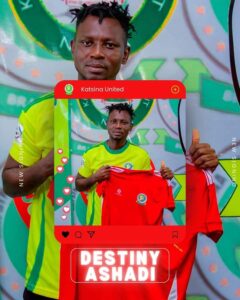 Ashadi Rejoins Katsina United From Shooting Stars Ahead of NPFL Season